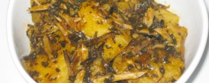Nigerian yam porridge with bitterleaf