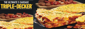 5 Sausages Ultimate Triple Decker Pizza