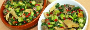 oiless nonslimy okra soup